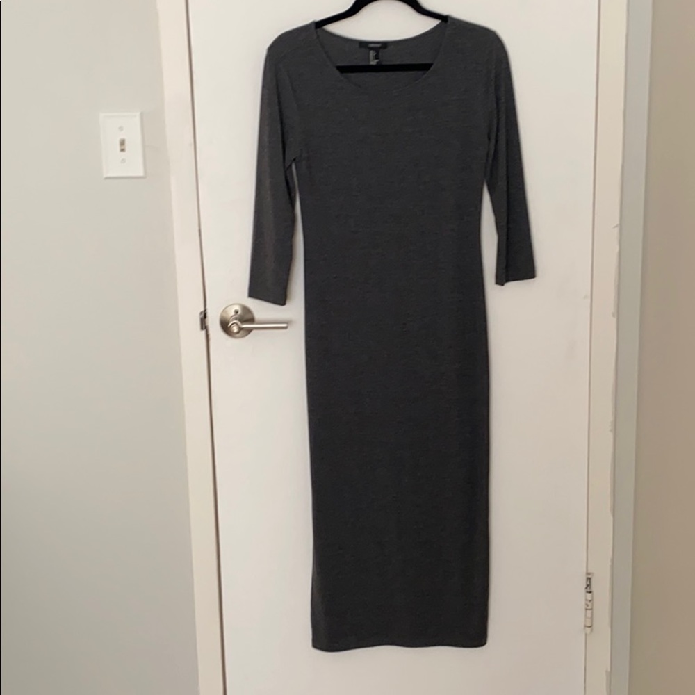 Grey midi dress